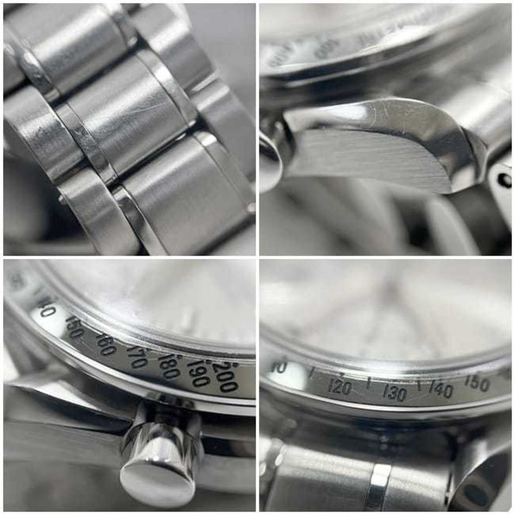 Pre-Owned Omega Speedmaster Triple Calendar Watch, Cream White Silver, 3523.30, Chronograph,...