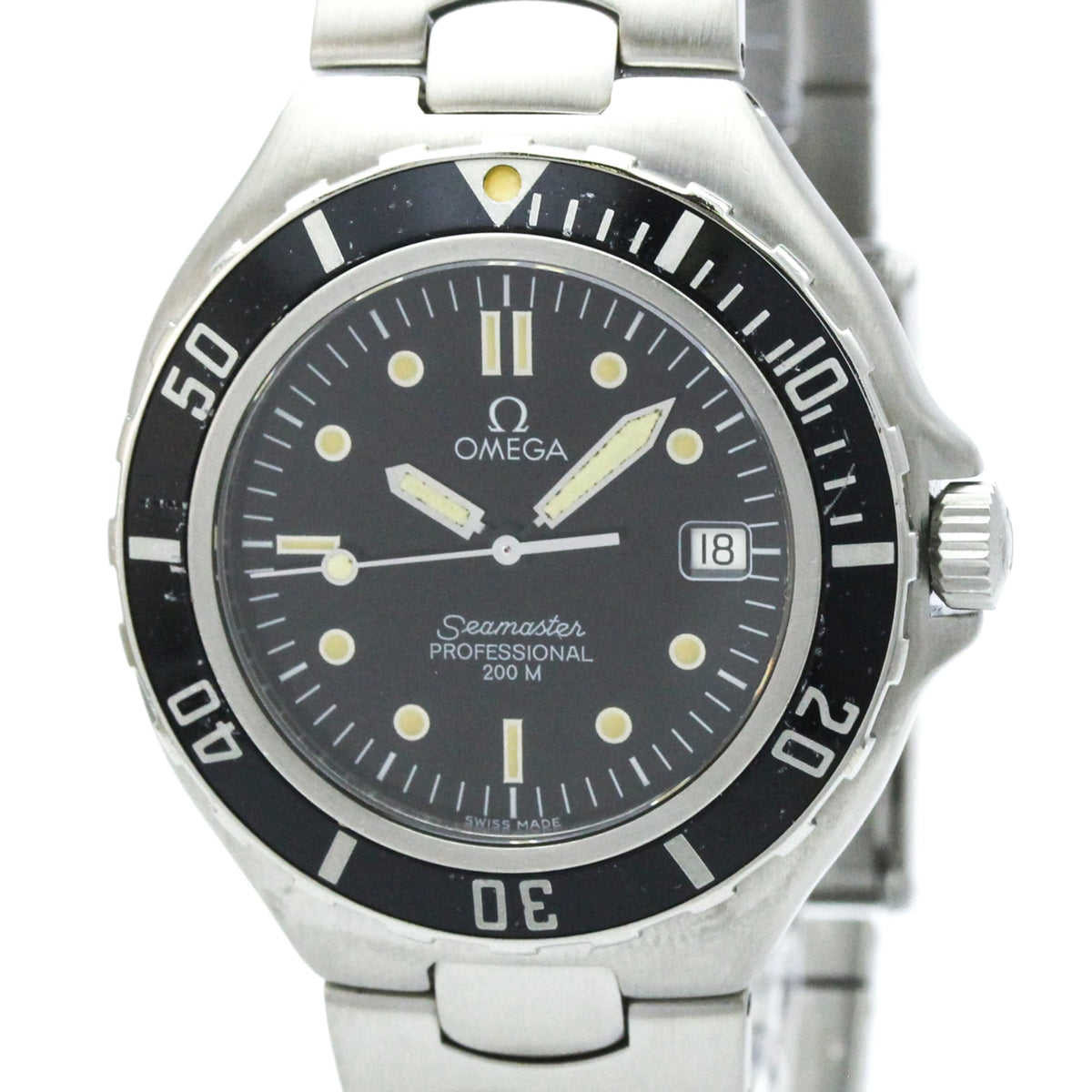 Pre-Owned OMEGA Seamaster Professional 200M Quartz Mens Watch 2850.50 Polished