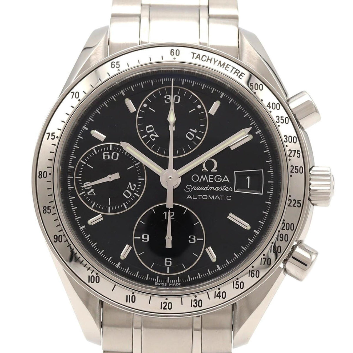 Pre-Owned Omega Speedmaster Date 3513.50 Stainless Steel Automatic Watch