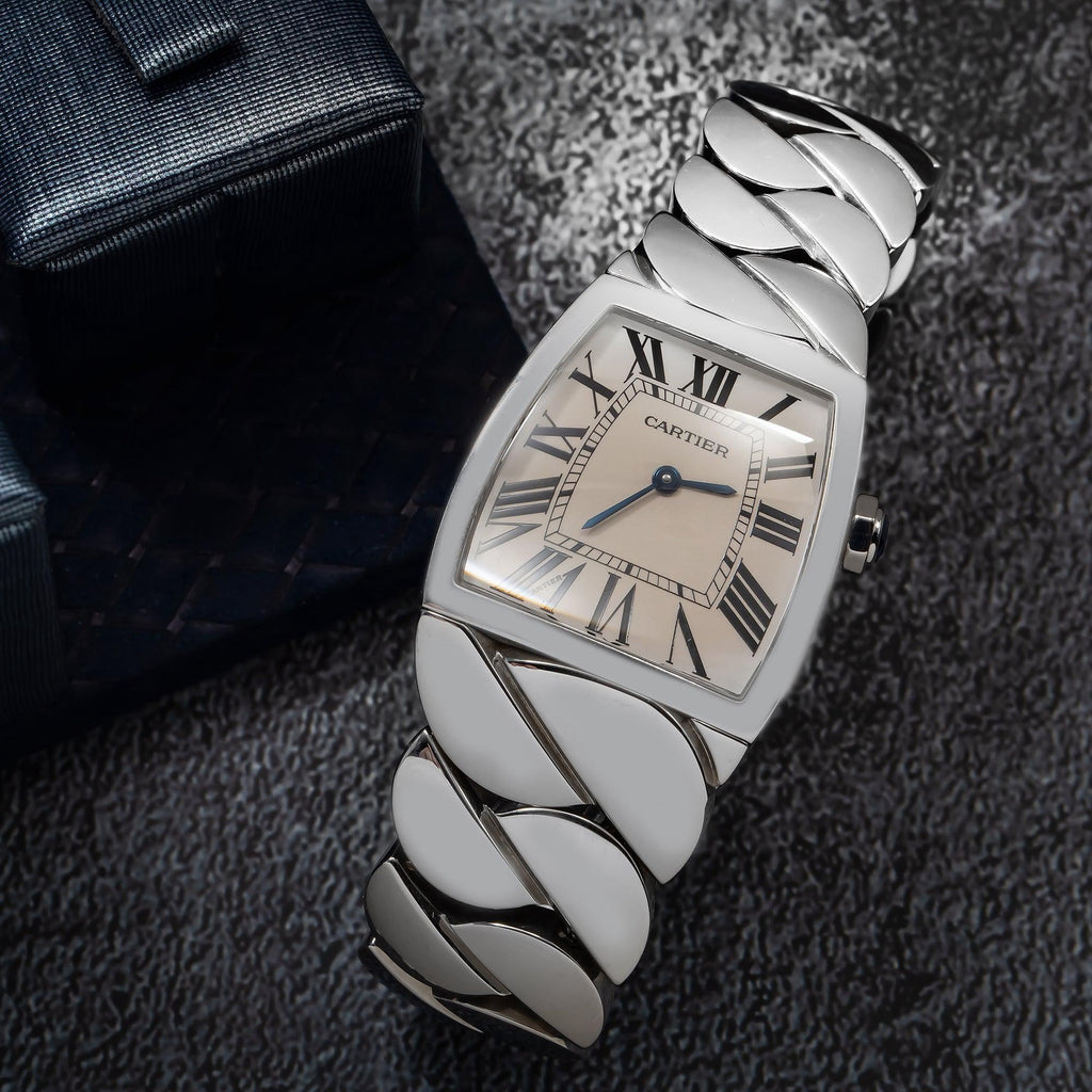 Pre-Owned Cartier Cartier La Dona 28MM W6600221 / 2835 Silver Roman Dial Stainless Steel Bracelet