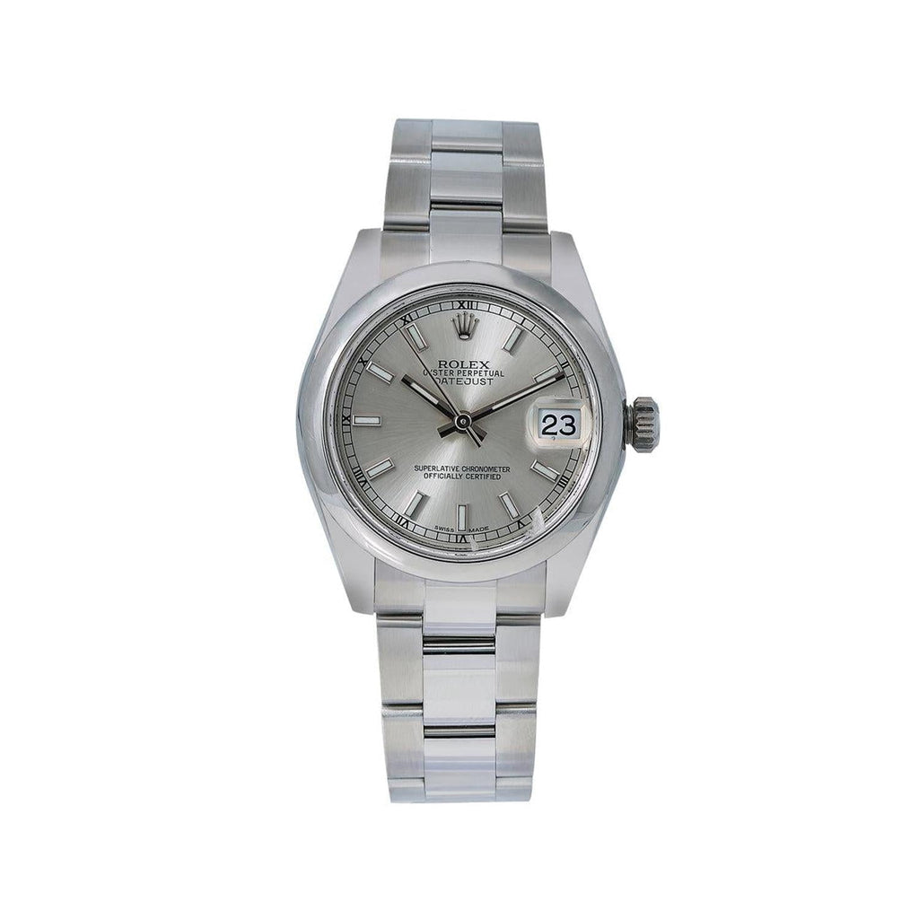 Pre-Owned Rolex Datejust 31MM 178240 Silver Dial Smooth Bezel Stainless Steel Oyster Bracelet