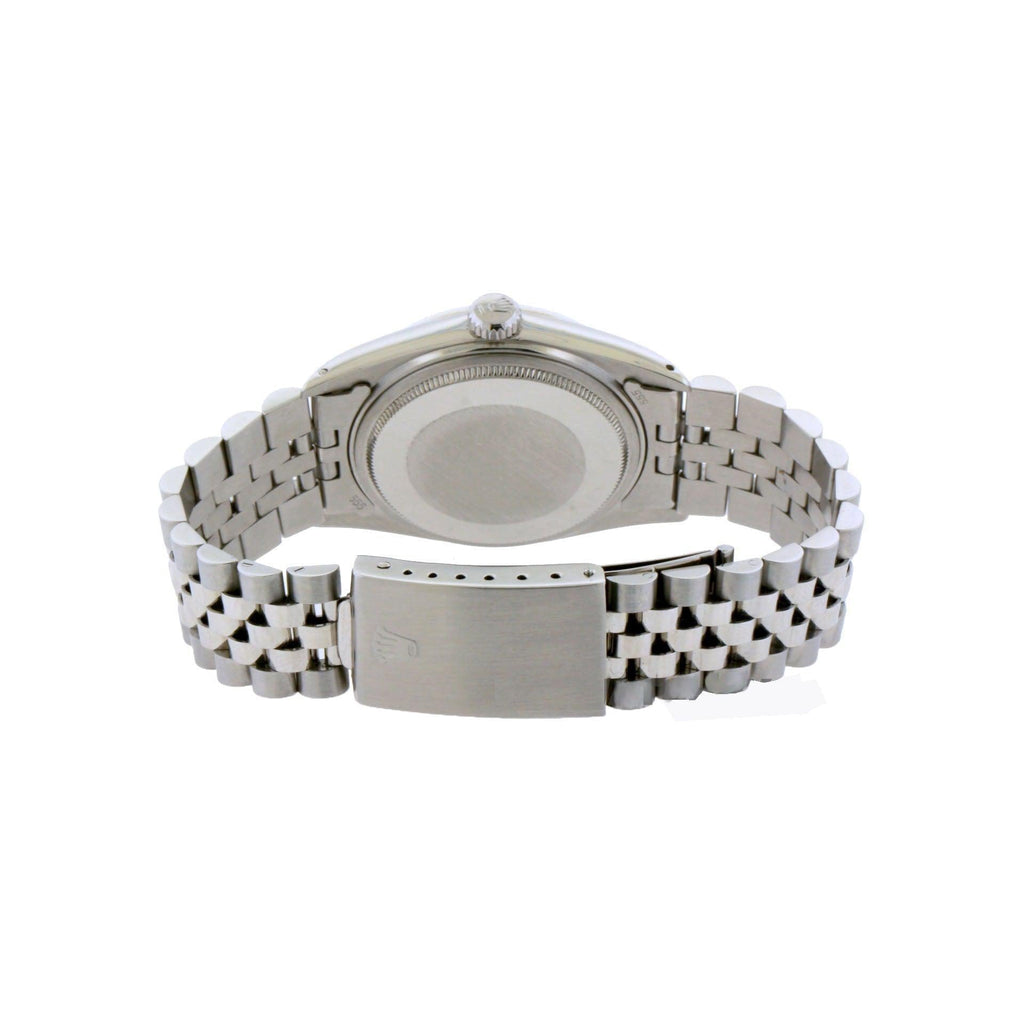 Pre-Owned Rolex Datejust 36MM 16200 Everose Diamond Dial Diamond Bezel Stainless Steel Jubilee Bracelet 1.2ct