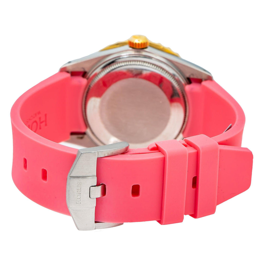 Pre-Owned Rolex Datejust 36MM 16014 Pink Diamond Dial Diamond Bezel Pink Rubber Strap