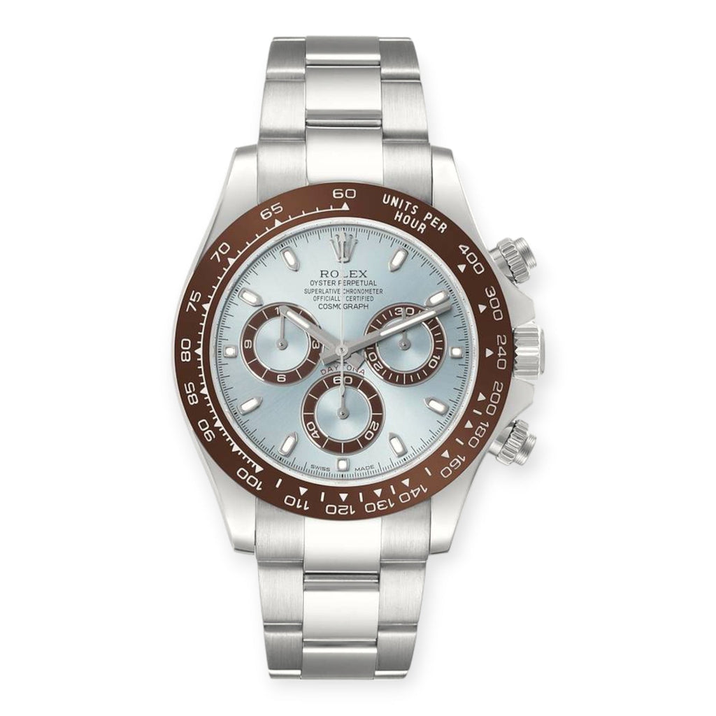 Pre-Owned Rolex Daytona 116506 Ice Blue Dial Platinum Chronograph Watch