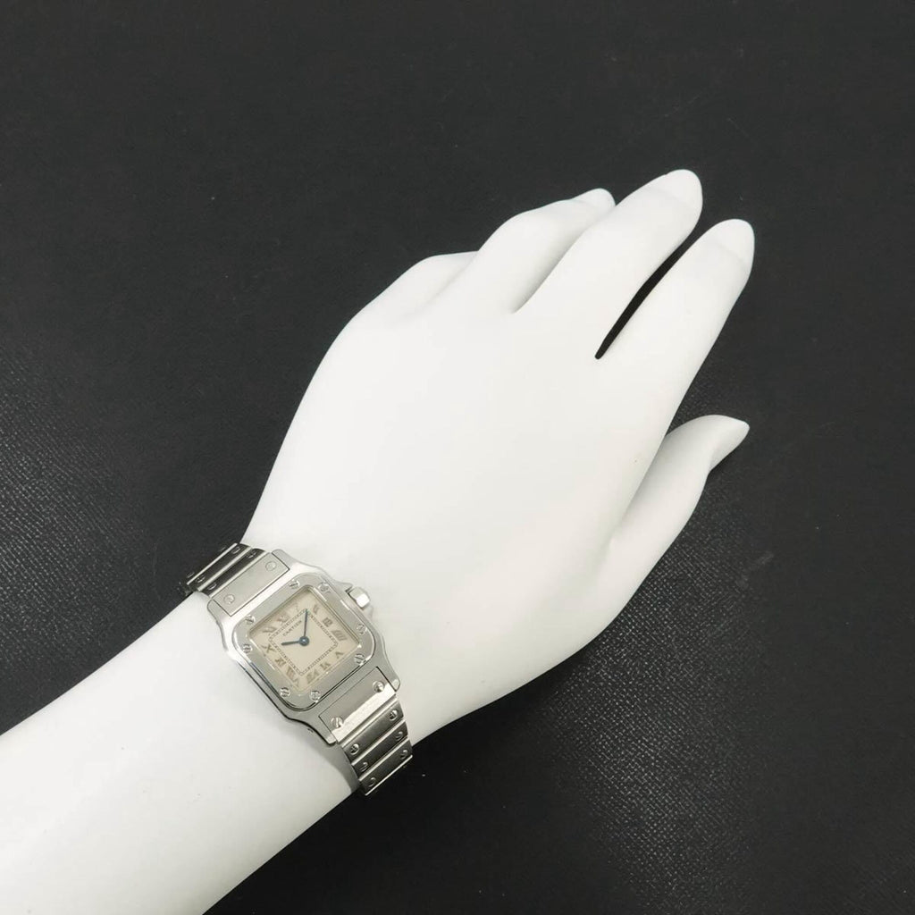 Pre-Owned Cartier Santos Galbee SM W20024D6 Women's Watch, Ivory, Quartz Watch