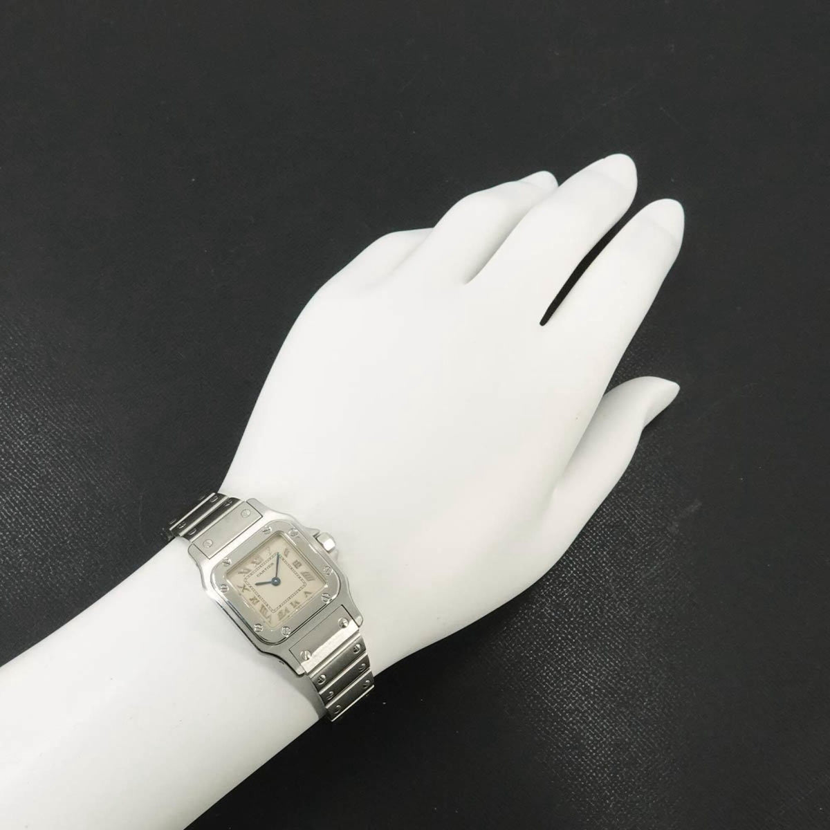 Pre-Owned Cartier Santos Galbee SM W20024D6 Women's Watch, Ivory, Quartz Watch
