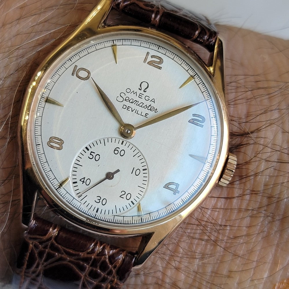 Pre-Owned Omega Seamaster 2508 DeVille 18k Rose Gold 1940s 36mm Mens Manual Wind RA711