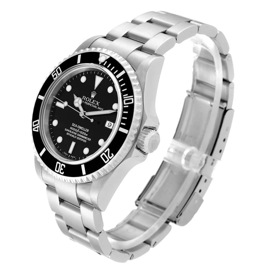 Pre-Owned Rolex Seadweller 16600 Black Dial Steel Mens Watch