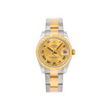 Pre-Owned Rolex Datejust 31MM 178243 Champagne Roman Dial Fluted Bezel Two Tone Yellow Gold Oyster Bracelet