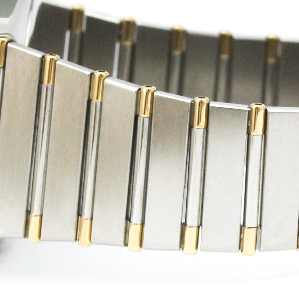 Pre-Owned OMEGA Constellation 18K Gold Steel Quartz Mens Watch 396.1080 Polished