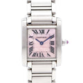 Pre-Owned Cartier Tank Française SM W51028Q3 Pink Dial Women's Watch