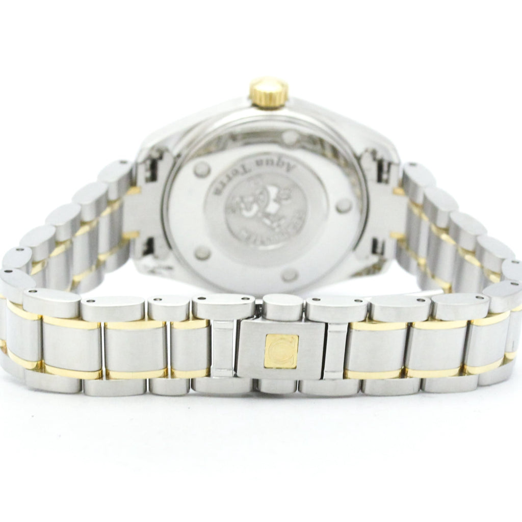 Pre-Owned OMEGA Seamaster Aqua Terra 18K Gold Steel Ladies Watch 2377.30 Polished