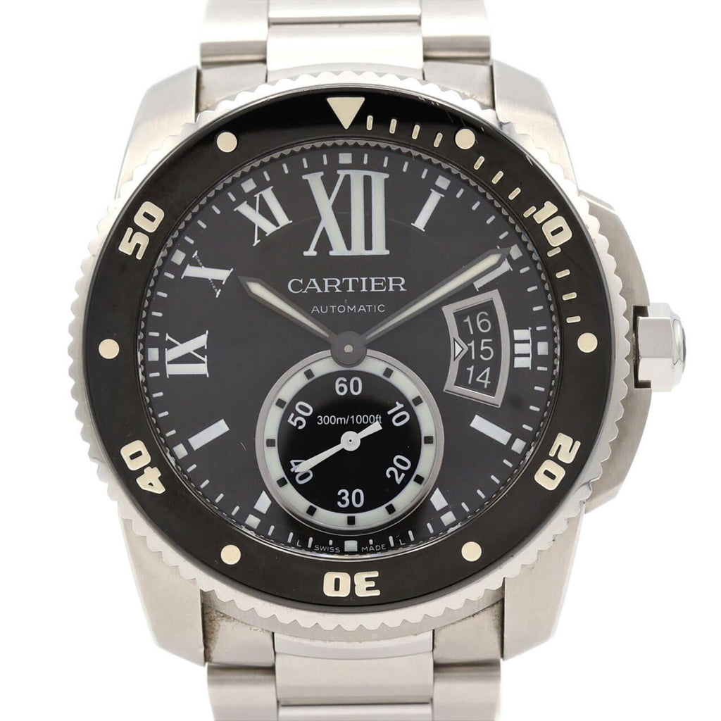 Pre-Owned Cartier Calibre de Diver W7100057 Stainless Steel Automatic Watch