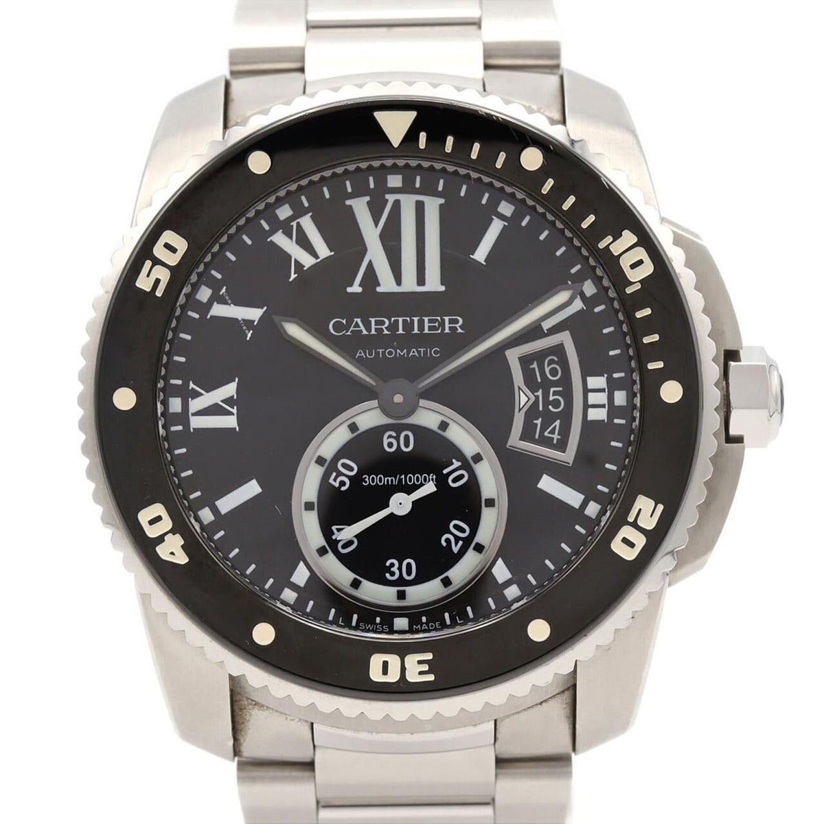 Pre-Owned Cartier Calibre de Diver W7100057 Stainless Steel Automatic Watch