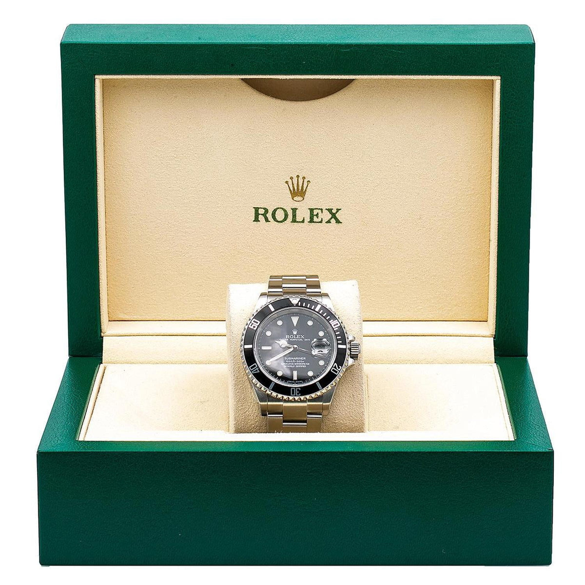 Pre-Owned Rolex Submariner Date 40MM 16610 Black Dial Black Bezel Stainless Steel Oyster Bracelet