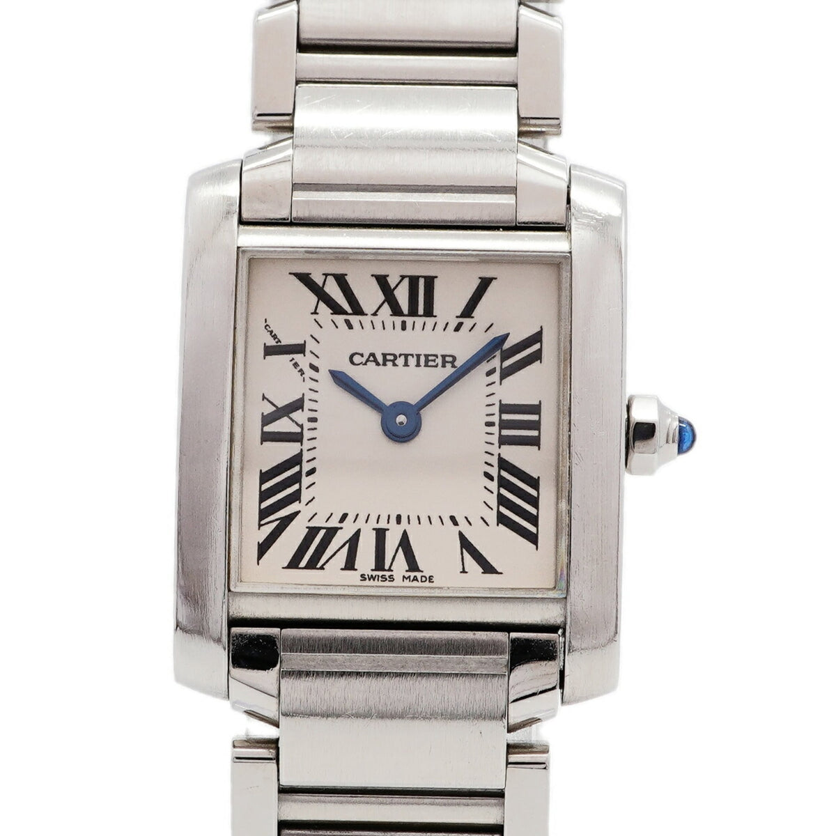 Pre-Owned Cartier Tank Française SM W51008Q3 Ivory Dial Women's Watch