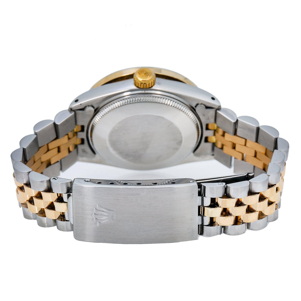 Pre-Owned Rolex Datejust 31MM 6824 Pink Mother of Pearl Diamond Dial Diamond Bezel Two Tone Yellow Gold Jubilee Bracelet