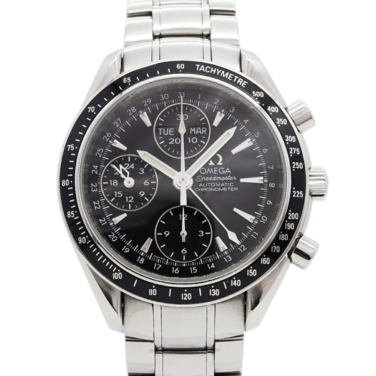 Pre-Owned Omega Speedmaster Day-Date 3220.50 Black Dial Men's Watch