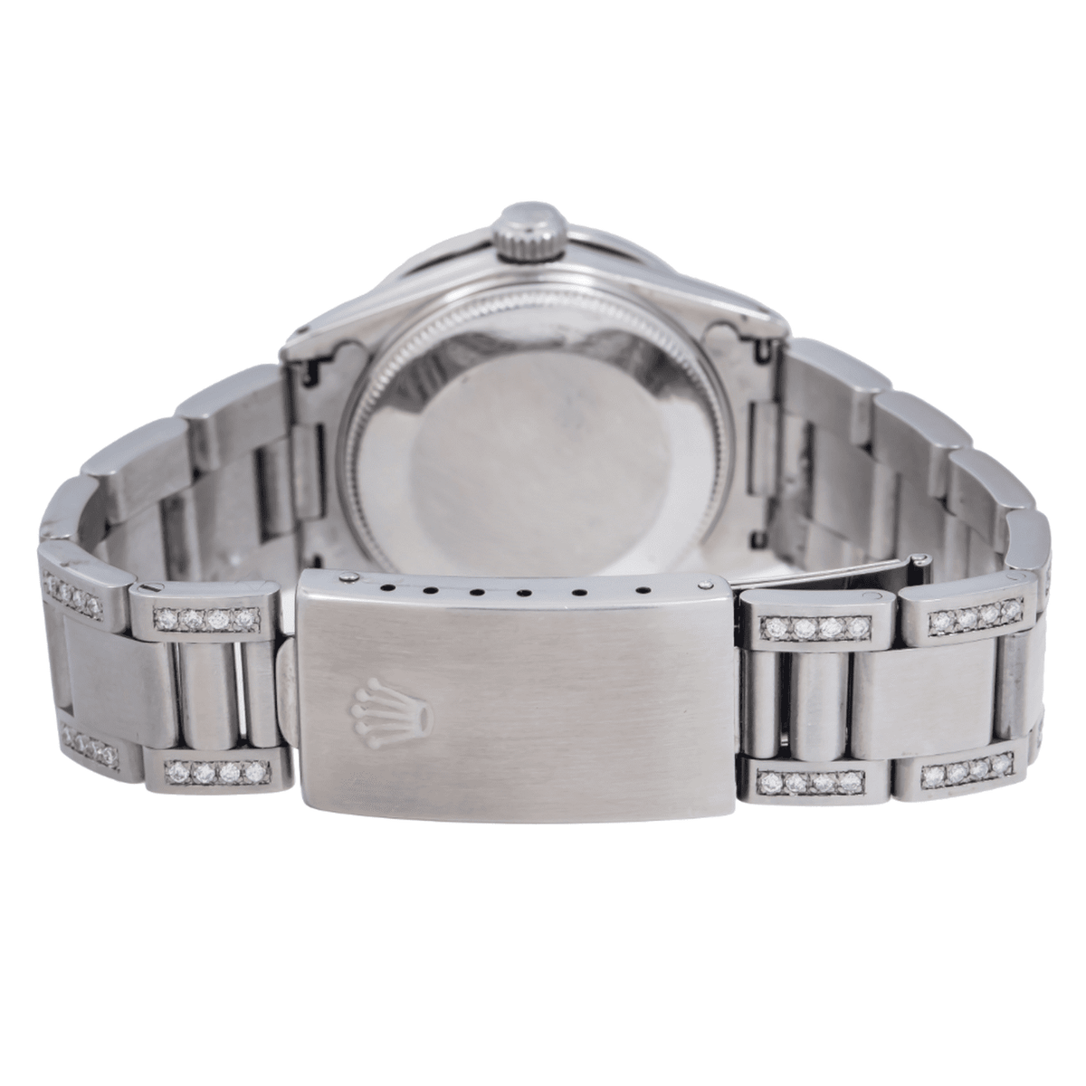 Pre-Owned Rolex Datejust 31MM 78240 Pink Diamond Dial Diamond Bezel Stainless Steel Semi Diamond Oyster Bracelet