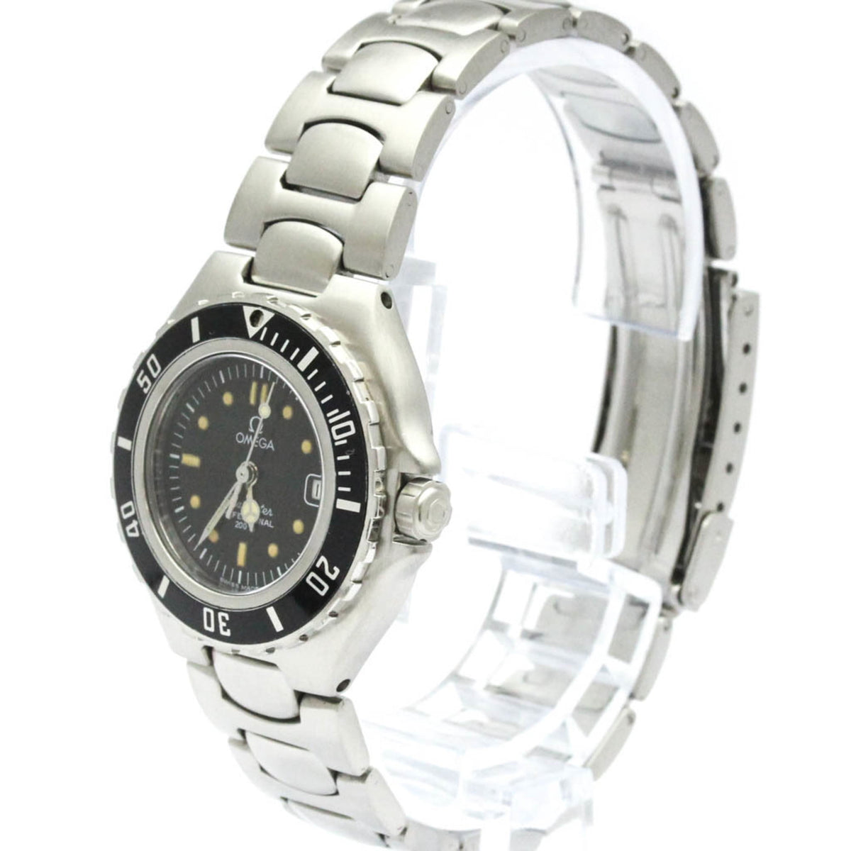 Pre-Owned OMEGA Seamaster Professional 200M Steel Quartz Ladies Watch 2880.50 Polished