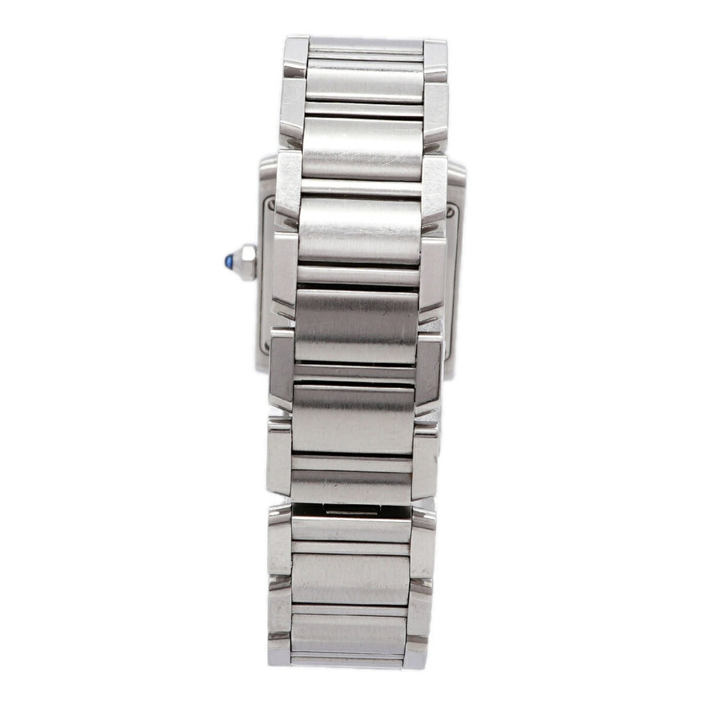 Pre-Owned Cartier Tank Française SM W51008Q3 White Dial Women's Watch