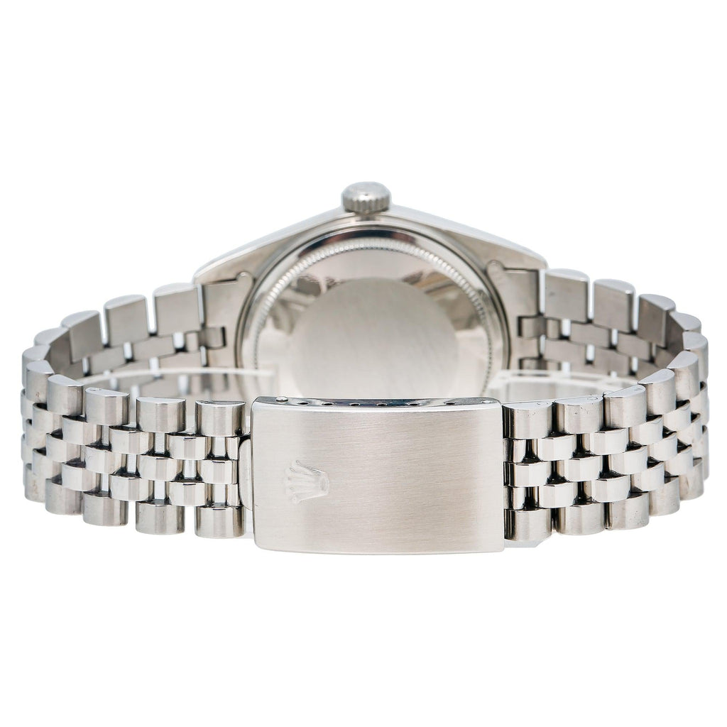 Pre-Owned Rolex Datejust 36MM 1601 Black Diamond Dial Fluted Bezel Stainless Steel Jubilee Bracelet