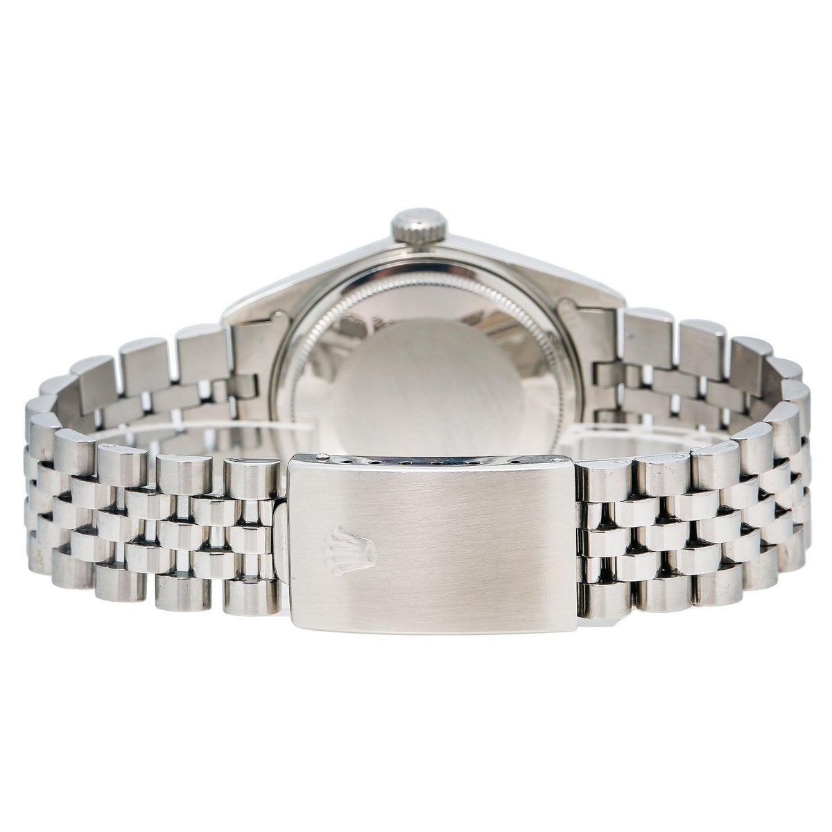 Pre-Owned Rolex Datejust 36MM 1601 Black Diamond Dial Fluted Bezel Stainless Steel Jubilee Bracelet