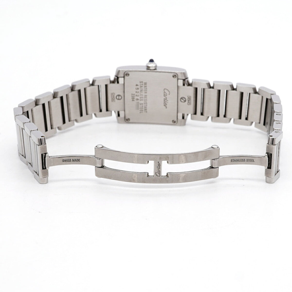 Pre-Owned Cartier Tank Française SM W51008Q3 White Dial Women's Watch