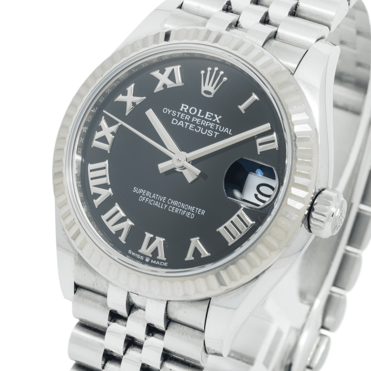 Pre-Owned Rolex Ladies Datejust 31mm 278274 with Fluted Bezel and Stainless Steel Jubilee Bracleet