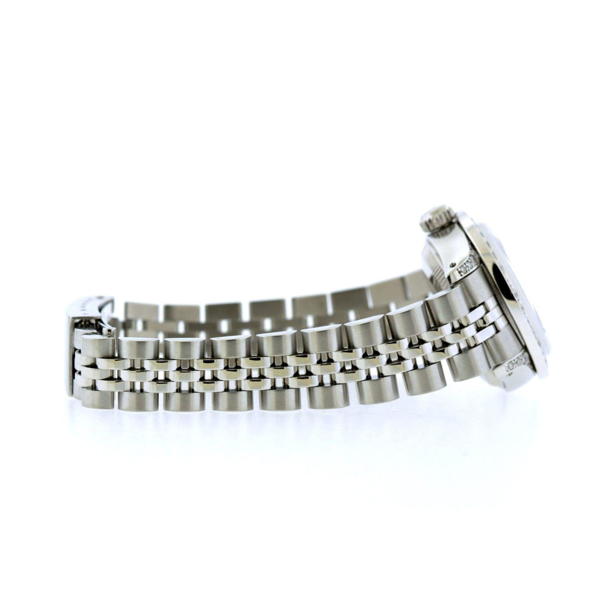 Pre-Owned Rolex Datejust 26MM 6916 Black Diamond Dial Diamond Bezel Stainless Steel Jubilee Bracelet 1.2ct