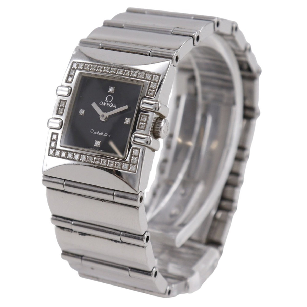 Pre-Owned OMEGA Constellation Carree Watch, cal. 1376 1528.46, stainless steel with... (Fair)