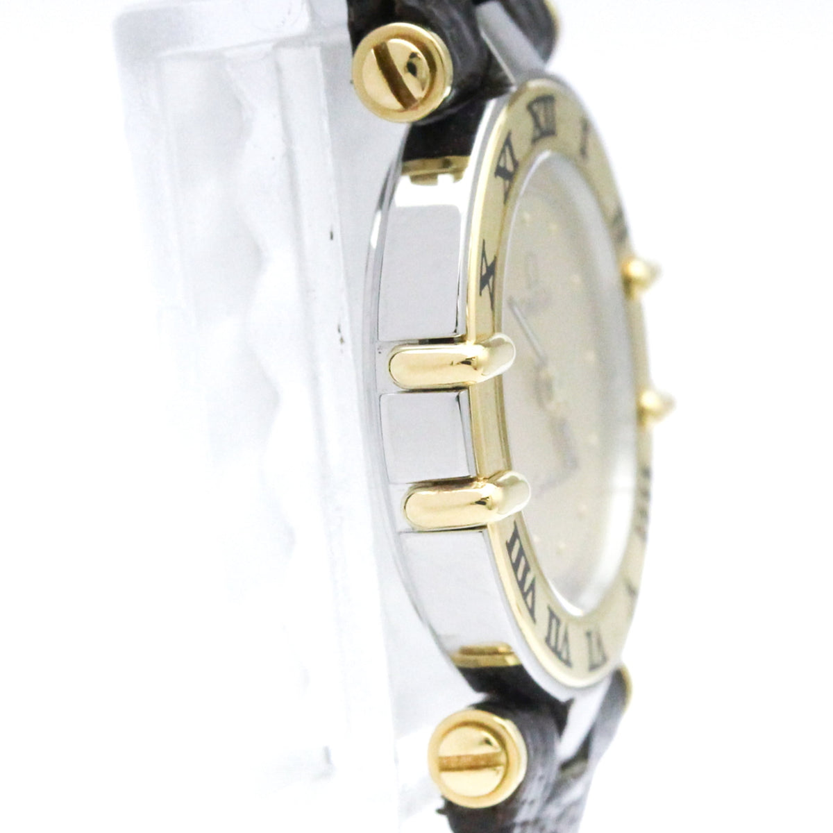 Pre-Owned OMEGA Constellation 18K Gold Quartz Ladies Watch 595.1080 Polished