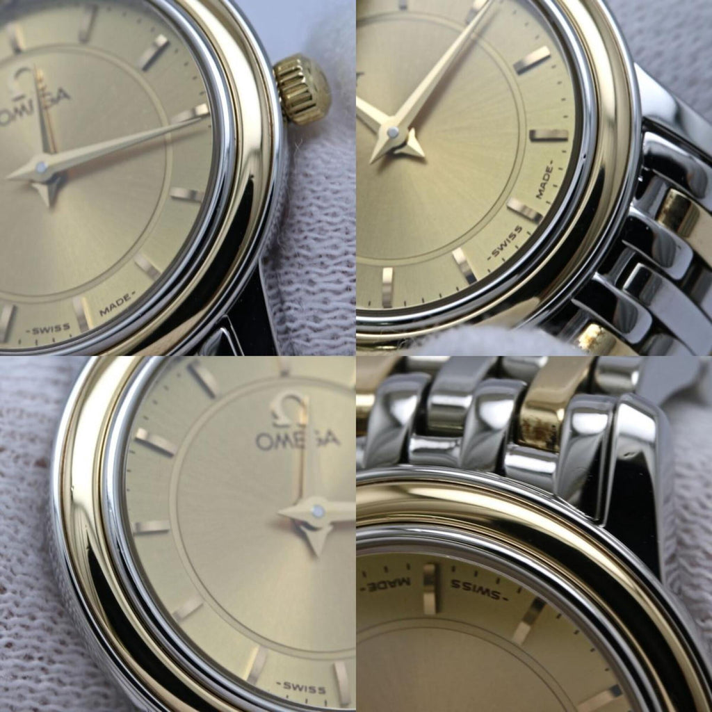Pre-Owned OMEGA De Ville Prestige 4370.11.00 Women's Watch, Stainless Steel x 18K Yellow Gold,...