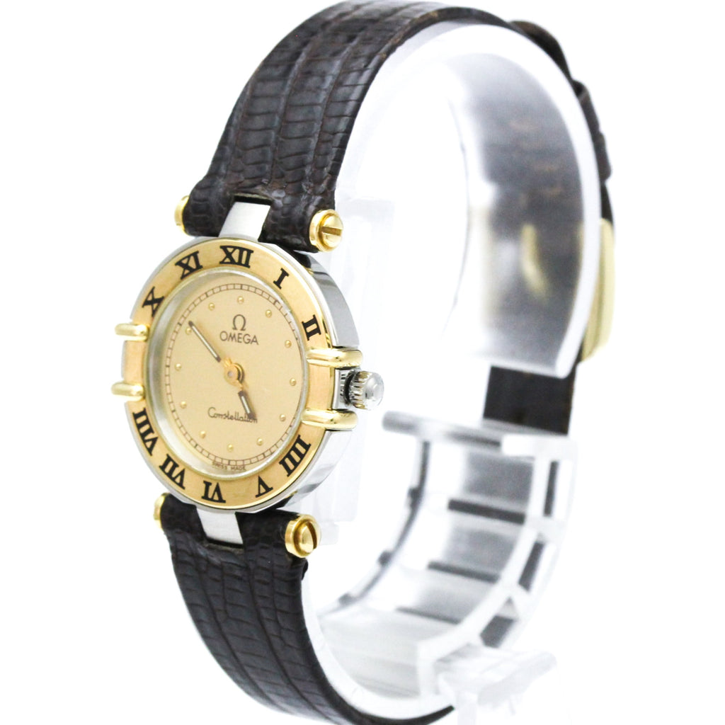 Pre-Owned OMEGA Constellation 18K Gold Quartz Ladies Watch 595.1080 Polished