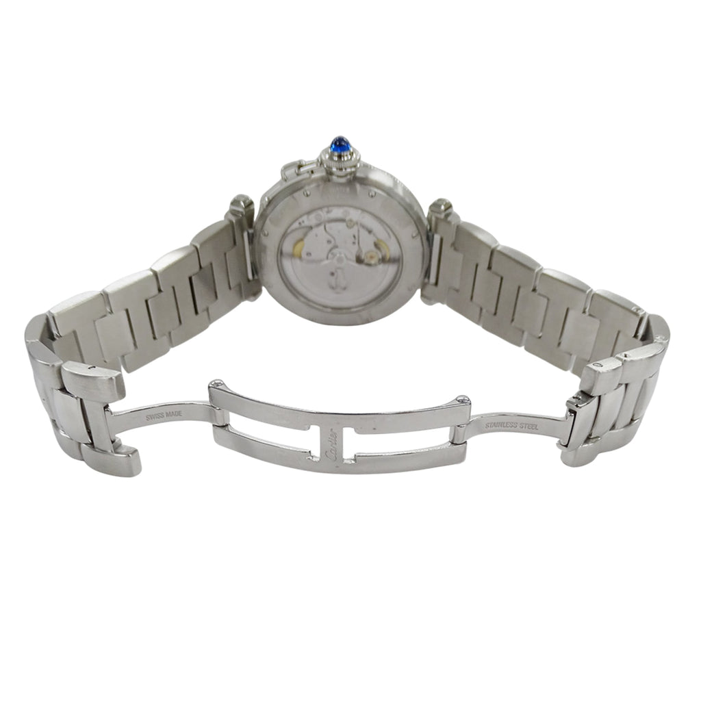 Pre-Owned Cartier Pasha Grid Date Automatic Watch for Men, Stainless Steel (SS) W31040H3,...