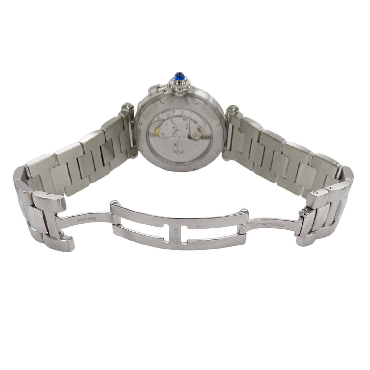 Pre-Owned Cartier Pasha Grid Date Automatic Watch for Men, Stainless Steel (SS) W31040H3,...