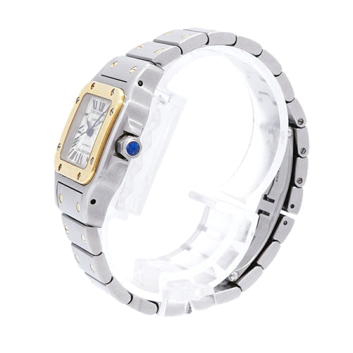 Pre-Owned Cartier Santos Galbee SM W20057C4 Silver Dial Women's Watch