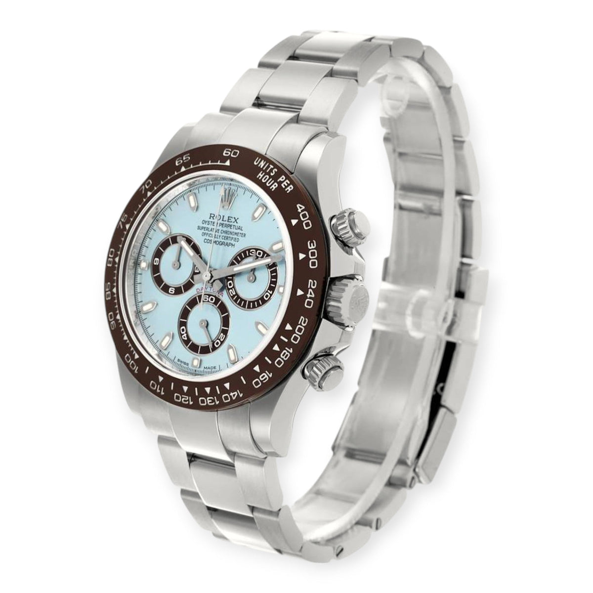 Pre-Owned Rolex Daytona 116506 Ice Blue Dial Platinum Chronograph Watch