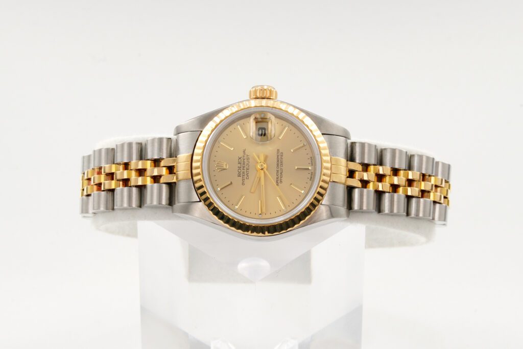 Pre-Owned Ladies Rolex Two-Tone 18K/SS Datejust with Gold Champagne Dial
