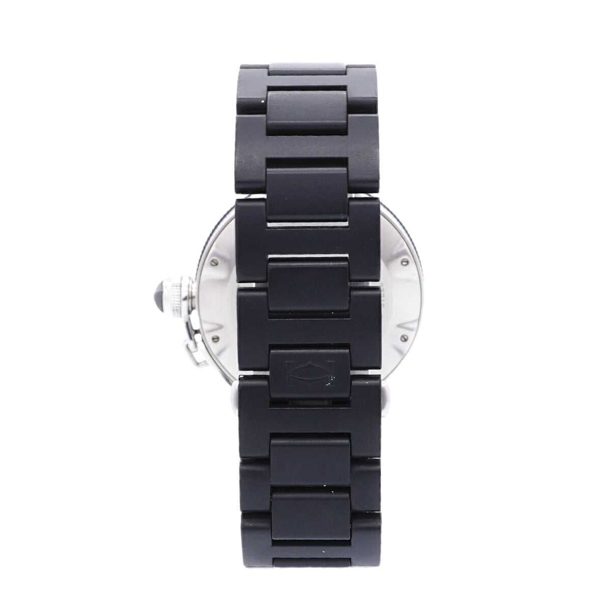 Pre-Owned Cartier Pasha Seatimer W31077U2 Black Dial Men's Watch