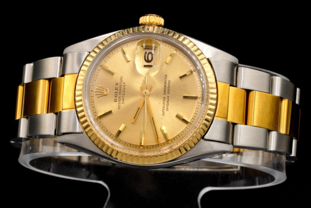 Pre-Owned Mens Rolex Two-Tone Yellow Gold and Stainless Steel Datejust Watch 1601