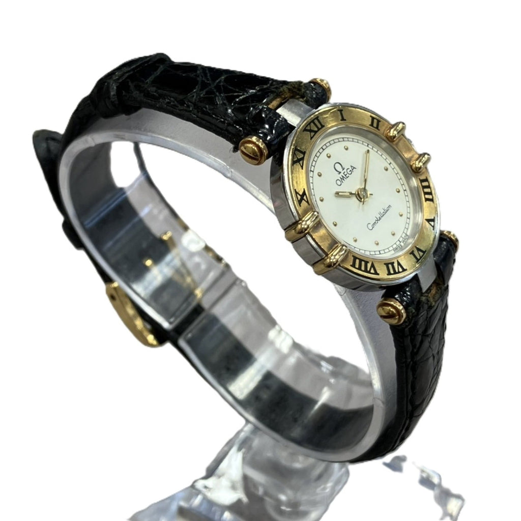 Pre-Owned Omega Constellation Mini watch, total weight 15g, stainless steel, genuine leather...