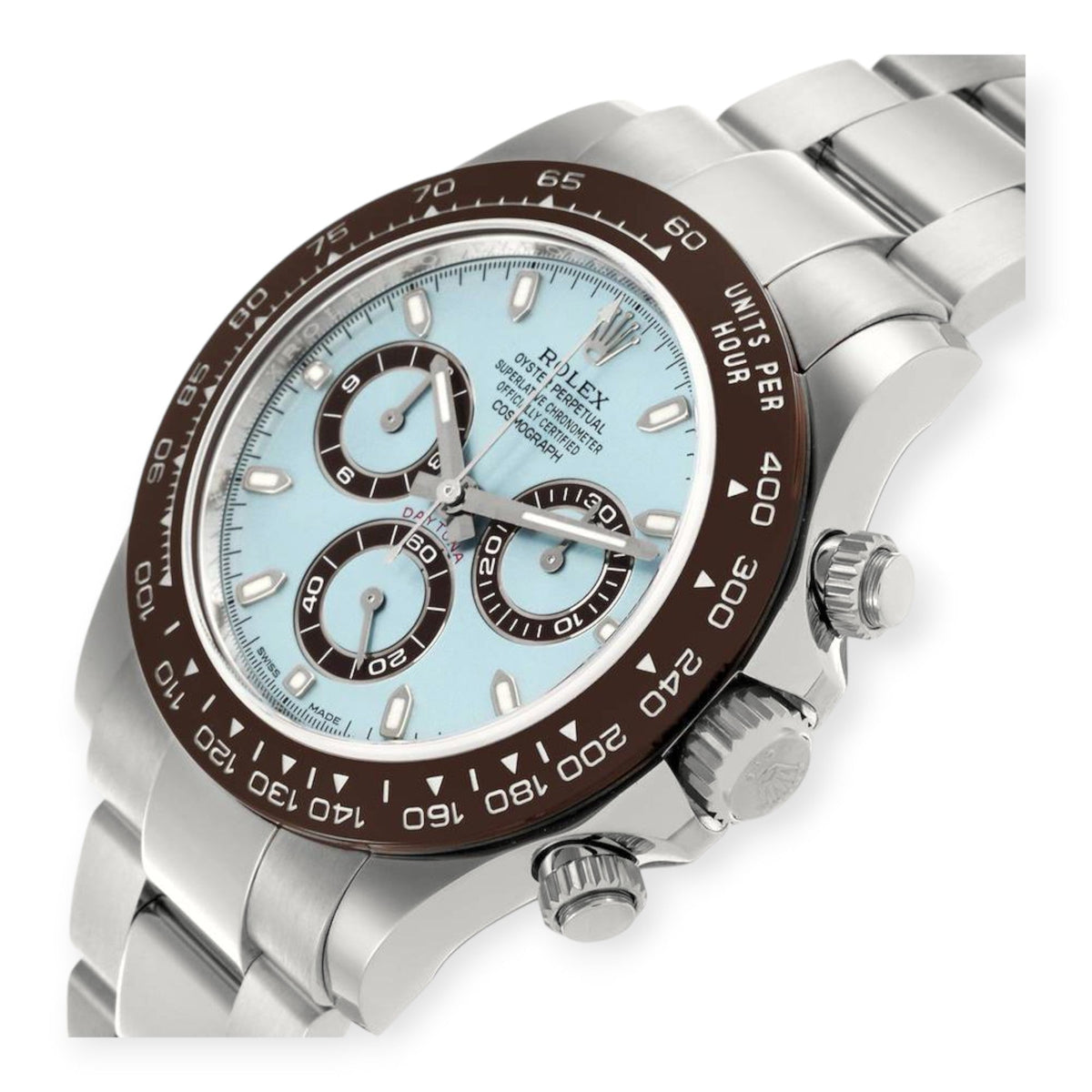 Pre-Owned Rolex Daytona 116506 Ice Blue Dial Platinum Chronograph Watch