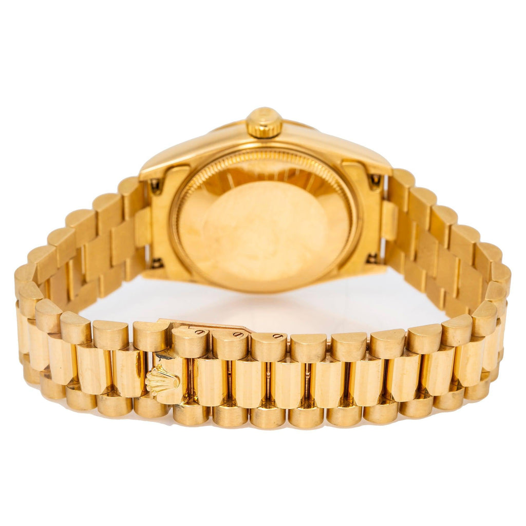 Pre-Owned Rolex Datejust 31MM 68278 Champagne Dial Fluted Bezel 18K Yellow Gold President Bracelet