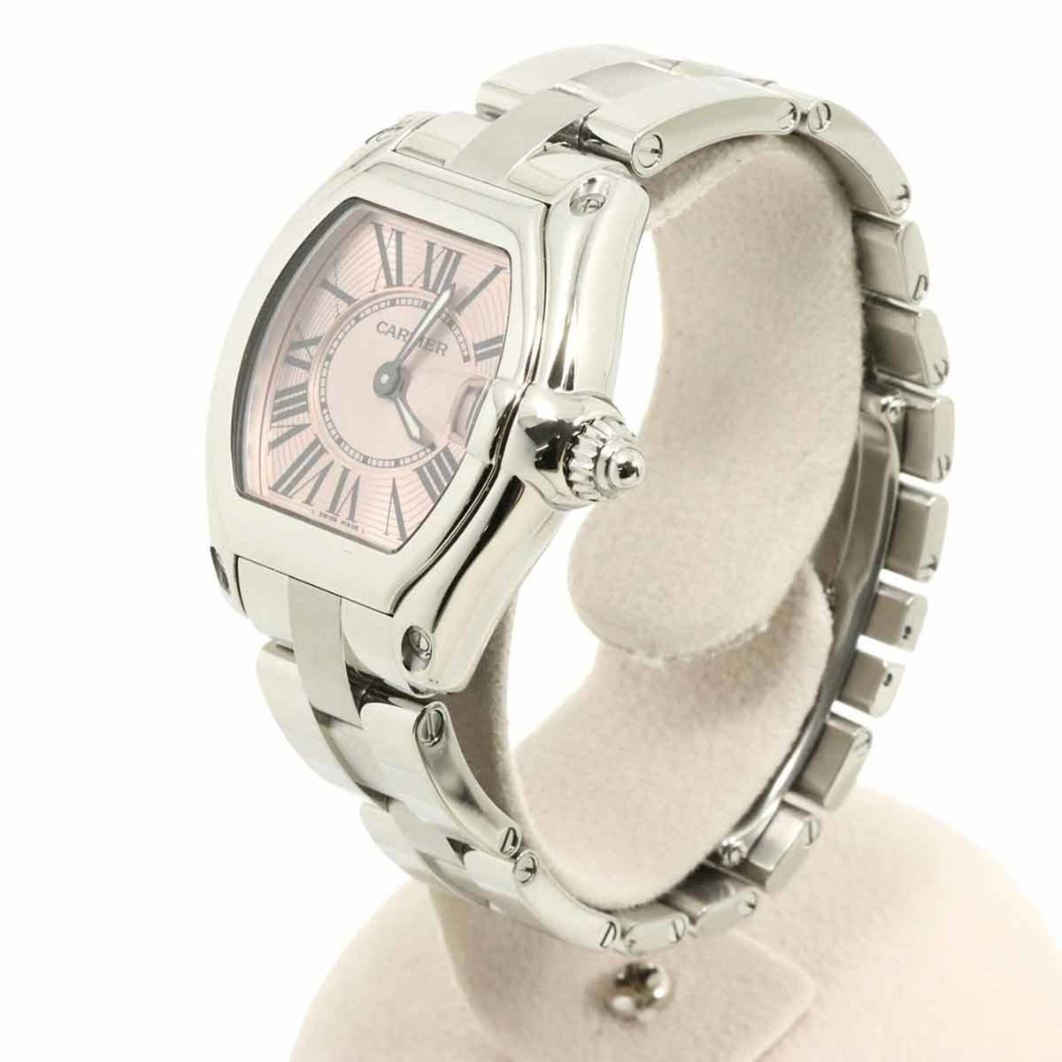Pre-Owned Cartier Roadster SM W62017V3 Ladies' Watch, Date, Pink, Quartz Watch