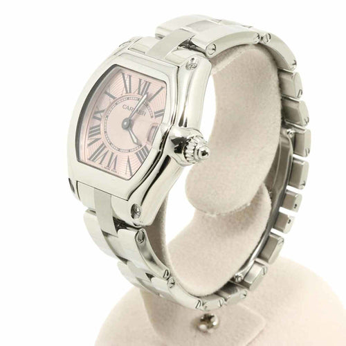 Pre-Owned Cartier Roadster SM W62017V3 Ladies' Watch, Date, Pink, Quartz Watch