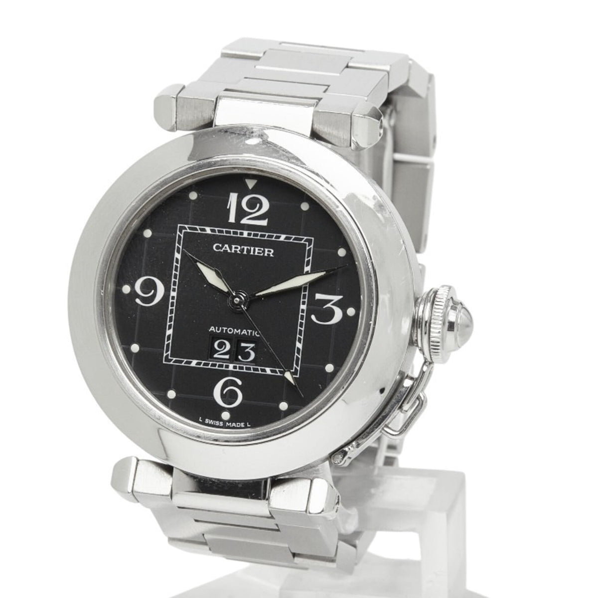 Pre-Owned Cartier Pasha C Big Date Watch W31053M7 Automatic (with manual winding) Black Dial...