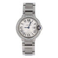 Pre-Owned Ballon Bleu de Cartier Quartz Watch Stainless Steel with Diamond Bezel 28 By Rebag