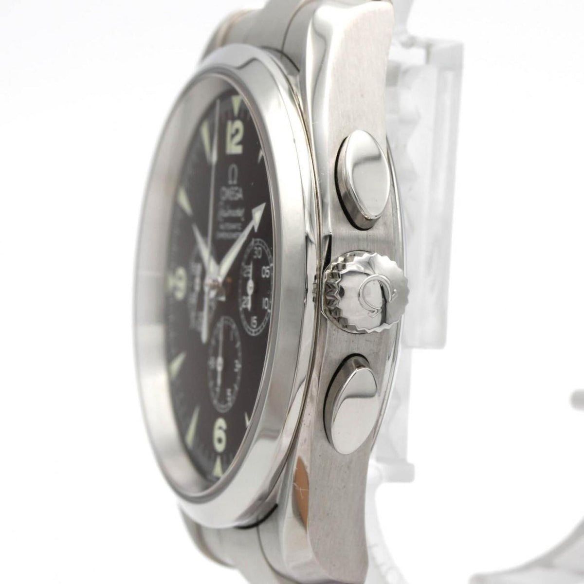 Pre-Owned Omega Railmaster Chronograph 2512.52 Stainless Steel Automatic Watch
