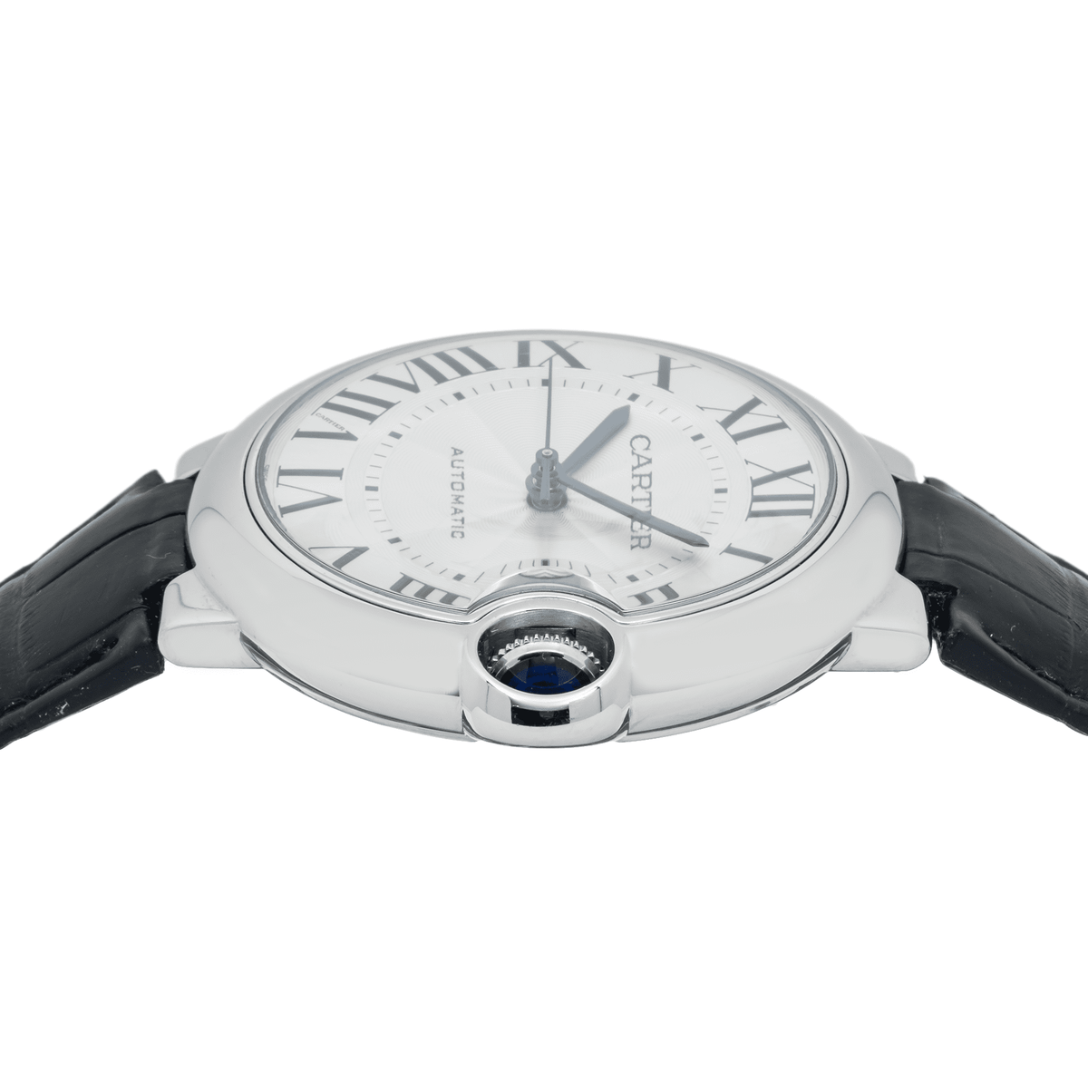 Pre-Owned Cartier Ballon Bleu Automatic Watch W69012Z4 Stainless Steel with Leather Bracelet